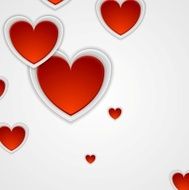 Red romance background with hearts N2