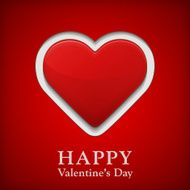 Valentine's day greetings card with big red heart N2