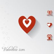Heart icon Valentine greeting card N3