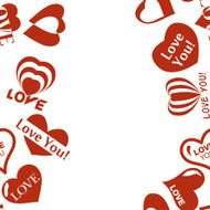 Heart pattern to Valentines Day