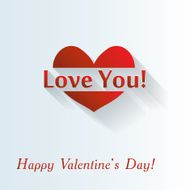 Heart icon Valentine greeting card N4