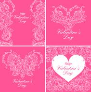 Set of Valentines day greeting cards N3