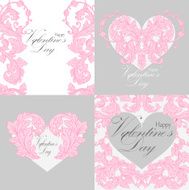Set of Valentines day greeting cards N4