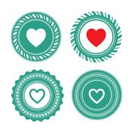 heart shape label design