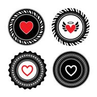 heart shape label design N2