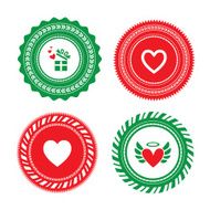 heart shape label design N3