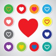 vector heart shape symbol