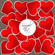 Pattern with red hearts