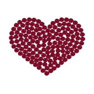 Red heart with roses