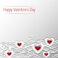 Valentines Day Heart Design on White Background