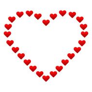 Big heart with small red hearts