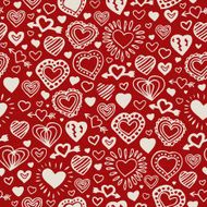 Valentine hand drawn pattern N2