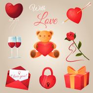 Valentines day icons set