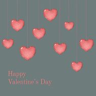 Valentine card template with text