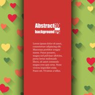 Brochure template with love background