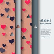 Brochure template with love background N2
