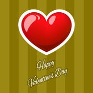 Shape Valentine Heart with Sparkles for Love