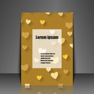 Template flyer with love background