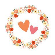 Romantic floral wreath