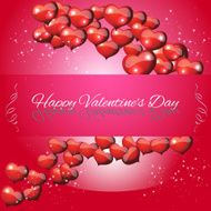 Card Valentines Day on a red background N2