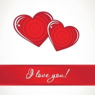 Valentines Day Card with Heart Vector Illustration N4