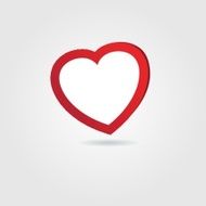 Valentines Day Card with Heart Vector Illustration N5