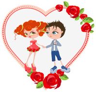 Couple in love Template valentines card