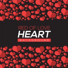 Red Of Love Hearts Background N2