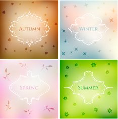 Four season blurred smooth backgrounds set