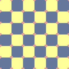 Yellow and blue colors pattern with pink hearts N2