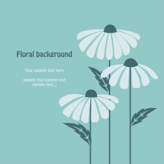 Floral vector Chamomile background N2