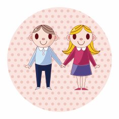 Valentine's day couple theme elements N31