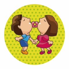 Valentine's day couple theme elements N36