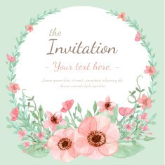 Flower Invitation card N43