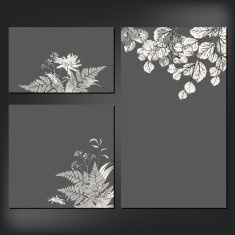 Vector floral card set