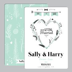 Wedding romantic floral Save the Date invitation N19