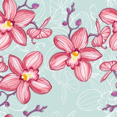 tropic floral background with orchids N2