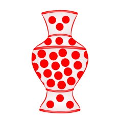 Vase with red dots vector N2
