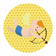 Valentine's day theme cupid elements vector N3