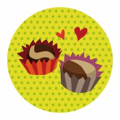 Valentine's Day chocolate flat icon elements backgtound eps10 N3