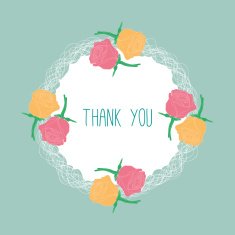 Thank you floral card