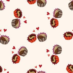 Valentine's Day chocolate icon backgtound 10 seamless pattern N2