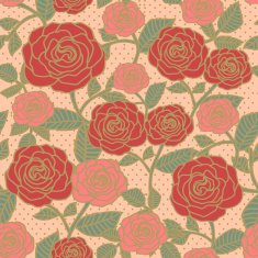 elegant seamless floral pattern with roses N4