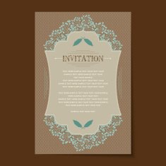 Invitation card design for wedding or announcements