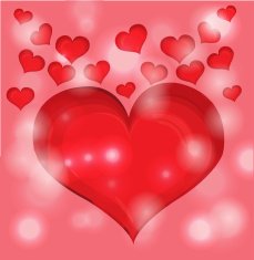 red valentine day heart background Vector illustration N3
