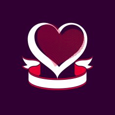 Valentine day conceptual vector art illustration loving