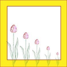 Greeting card with tulips N14
