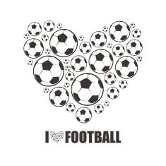 Heart from the footballs I love Football