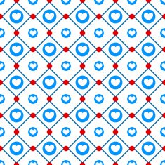 Blue hearts pattern N2