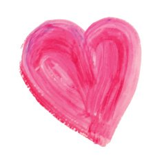 Watercolor hand drawn heart N18